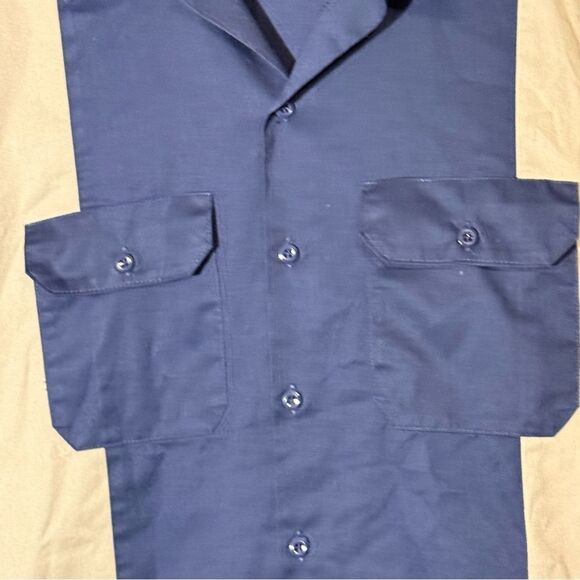 Dickies size XXL Two-Tone Button-Up work shirt 2 button pockets - Picture 3 of 7
